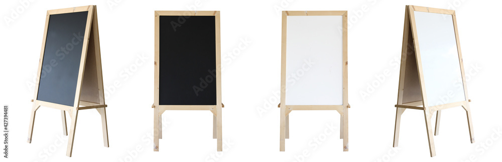 Blackboard and Whiteboard isolate on white background. Blackboard and Whiteboard isolate on white background.