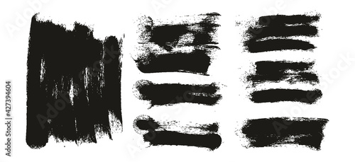 Round Sponge Thick Artist Brush Long Background High Detail Abstract Vector Background Extra Set 