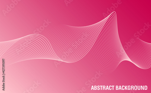 Abstract background with colored dynamic waves, lines, and particles. Illustration suitable for design - Vector Illustration - Vector