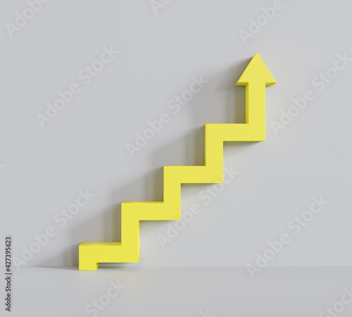 Stair step to success. 3d illustration.
