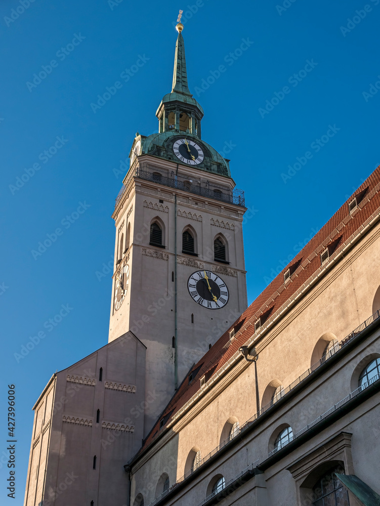 Peterskirche oder Alter Peter in München, Bayern, Deutschland