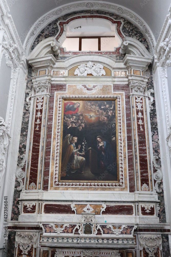 Napoli - Annunciazione nella terza cappella sinistra della Basilica di Santa Maria alla Sanità