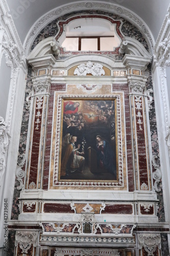 Napoli - Annunciazione nella terza cappella sinistra della Basilica di Santa Maria alla Sanità photo