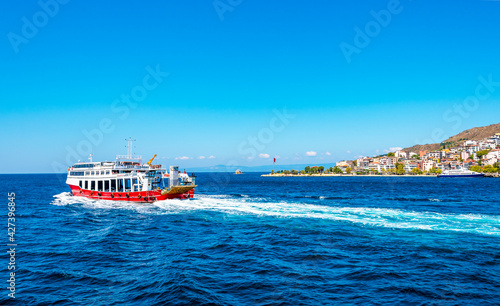 Fototapeta Naklejka Na Ścianę i Meble -  Marmara Island view from Marmara Sea  in  Turkey.