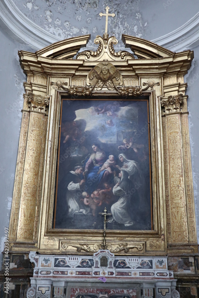 Napoli - Matrimonio Mistico di Santa Rosa da Lima di Luca Giordano nella Basilica di Santa Maria alla Sanità Napoli - Matrimonio Mistico di Santa Rosa da Lima di Luca Giordano nella Basilica di Santa Maria alla Sanità