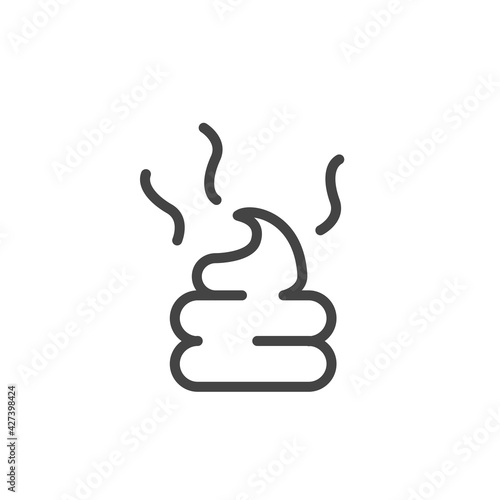 Poop icon or pets excrement symbol
