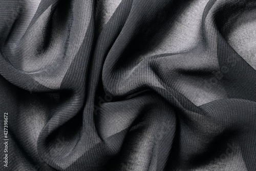 Dark grey cloth fabric texture background