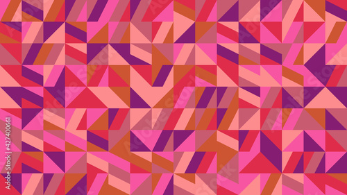 Chaotic random geometrical triangle mosaic pattern background design