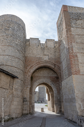 Cuellar wall gate with Mudejar art elements. Cuellar, Segovia, Castilla y Leon, Spain