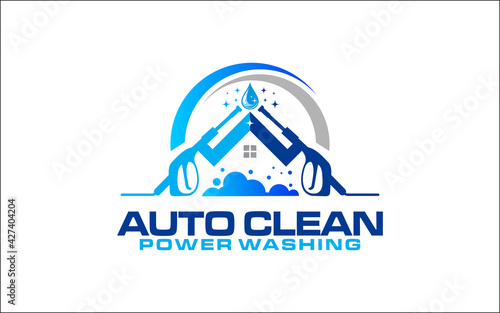 Illustration vector graphic of pressure power wash spray logo design template-05