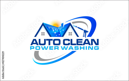 Illustration vector graphic of pressure power wash spray logo design template-05