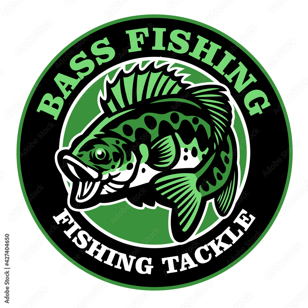 bass fishing badge design