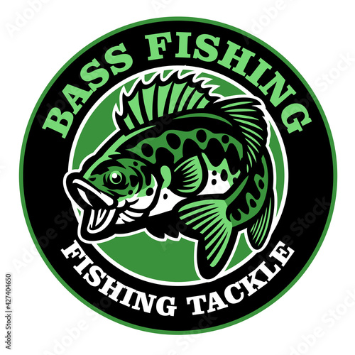 bass fishing badge design