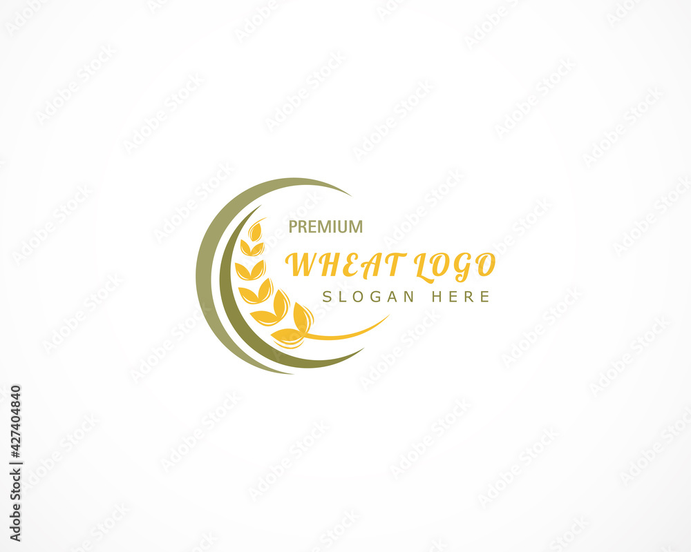 Obraz premium Wheat Logo Template vector icon design