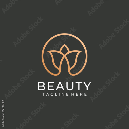 Gradient beauty spa logo design vector concept. Logo can be used for icon, brand, identity, health, wellness, isolated, fashion, and business company