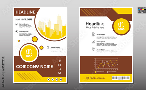 Business brochure flyer design template. Vector illustration