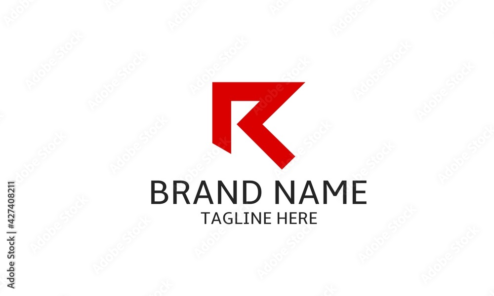 Letter R strong and bold logo vector design for technology, speed, sport, company brand Letter R strong and bold logo vector design for technology, speed, sport, company brand