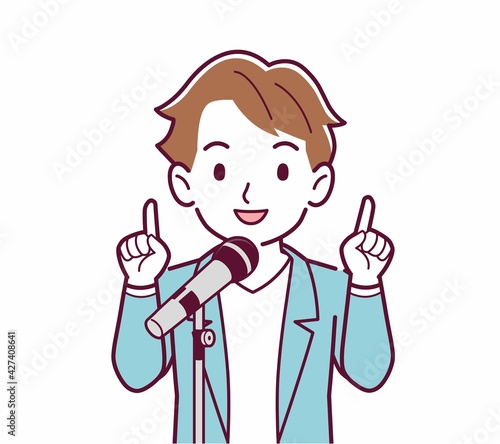 Wallpaper Mural マイクで歌う人 Torontodigital.ca