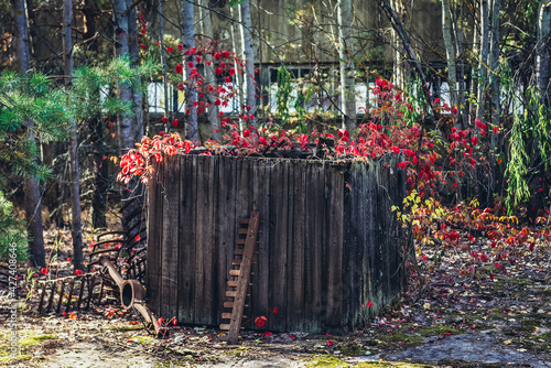 Remains of Jupiter Factory, Pripyat abandoned city in Chernobyl Exclusion Zone, Ukraine photo