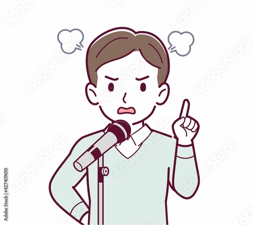 Wallpaper Mural マイクで話す人 Torontodigital.ca