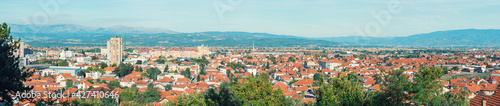 City of Leskovac, panoramic view from the nearby hill Hisar