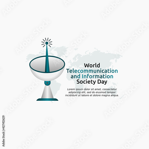 vector graphic of world telecommunication and information society day good for world telecommunication and information society day celebration. flat design. flyer design.flat illustration.