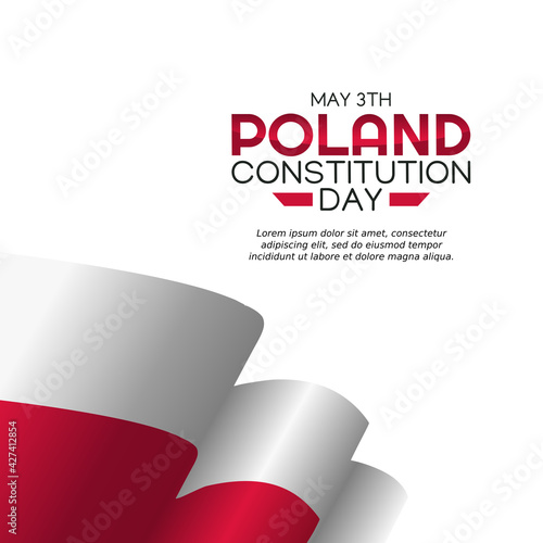 vector graphic of poland constitution day good for poland constitution day celebration. flat design. flyer design.flat illustration.