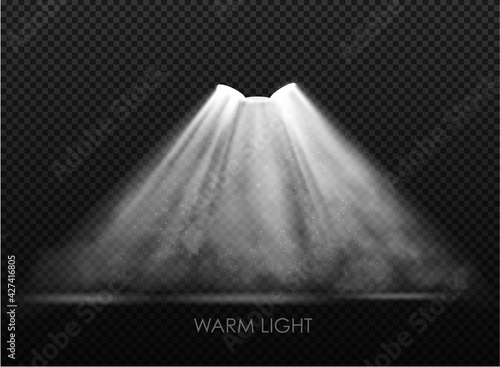 warm light set of bulb on a transparent background