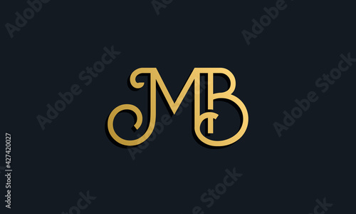 Luxury fashion initial letter MB logo.