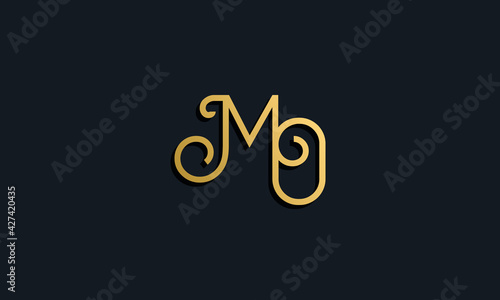 Luxury fashion initial letter MO logo.