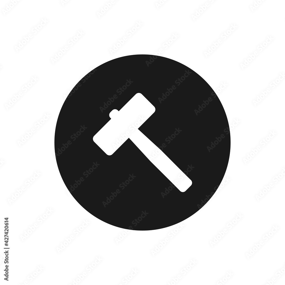 Hammer icon, logo. Vector Illustration. Hammer icon, logo. Vector Illustration.