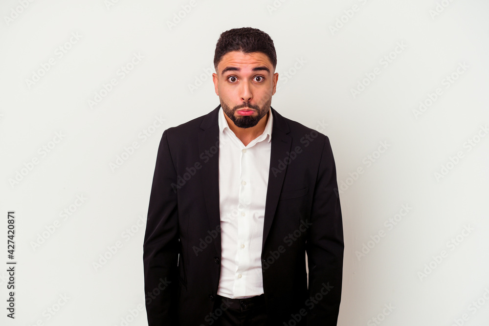 Young mixed race business man isolated on white background Young mixed race business man isolated on white background