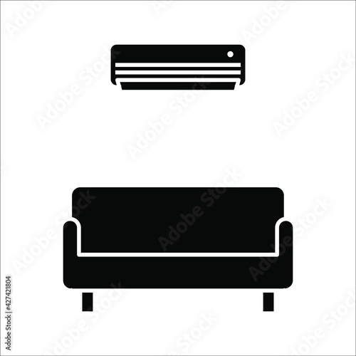 Waiting room vector line icon, linear concept, outline sign, symbol on white background © Ainul