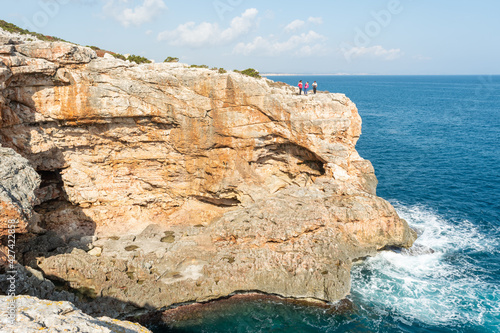 seascape, cliff in the mediterranean sea, greatness of nature,