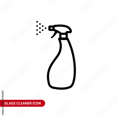 Vector image. Window cleaner bottle icon.