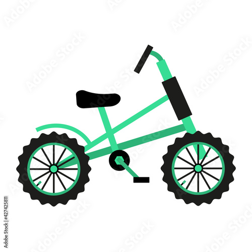 Vector flat illustration.Isolated kid bike on a white background. © Galieva