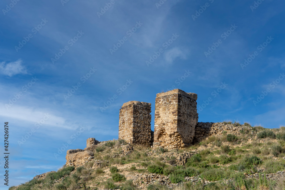 restos del antiguo castillo de Zalia en la provincia de Málaga, España