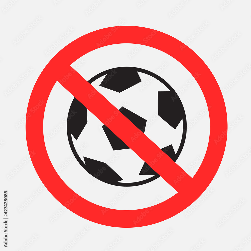 soccer football sport forbidden sign sticker soccer football sport forbidden sign sticker