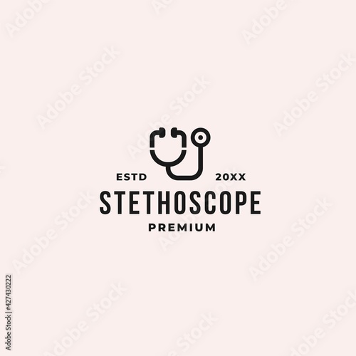 sthethoscope logo concept for medical consult and health diagnosis photo