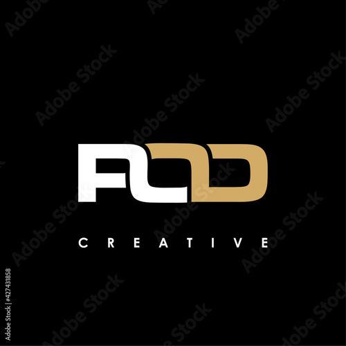 POD Letter Initial Logo Design Template Vector Illustration