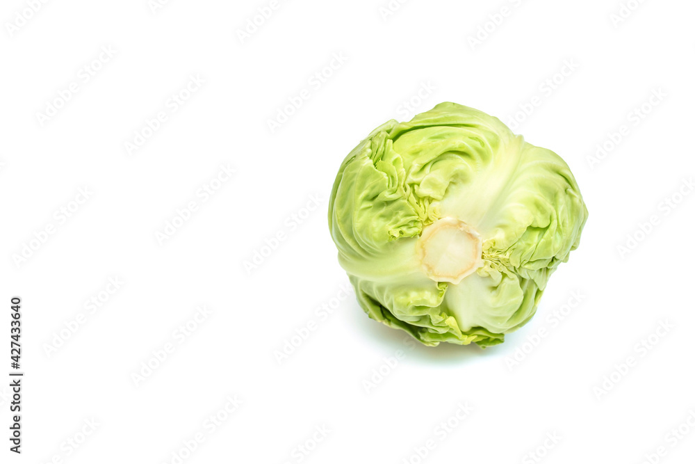 Fototapeta premium Fresh cabbage isolated on white background.