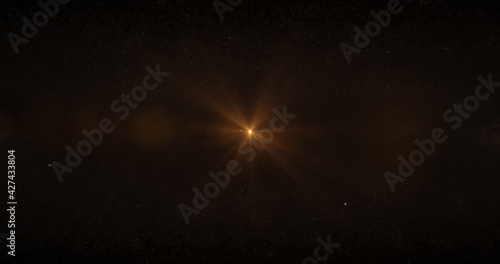 Obraz na plátně Toward a solar star in the origin of universe in the outer space