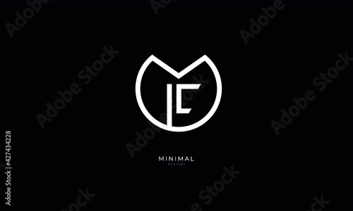 Alphabet letter icon logo MF or FM