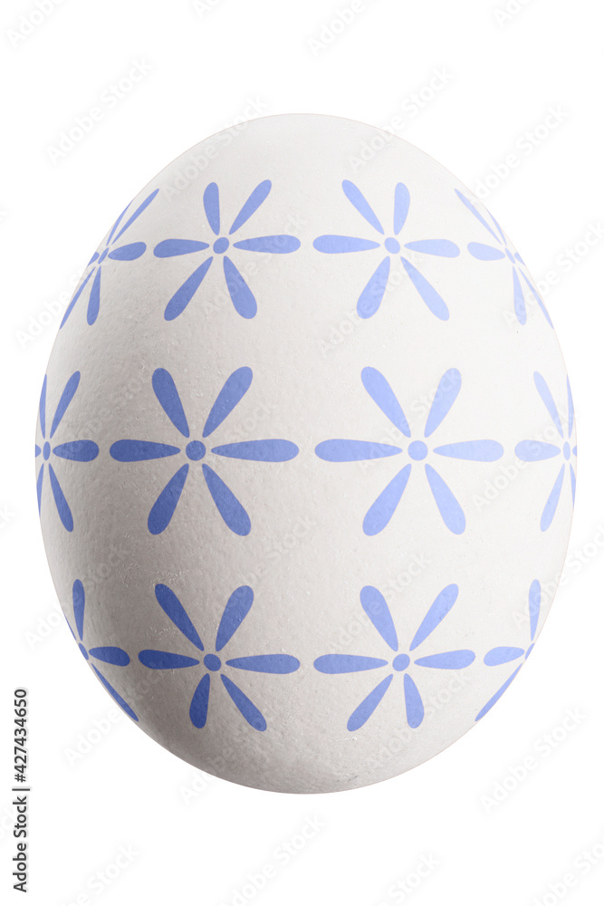 Large picture of an isolated easter egg with a floral pattern. Large picture of an isolated easter egg with a floral pattern.