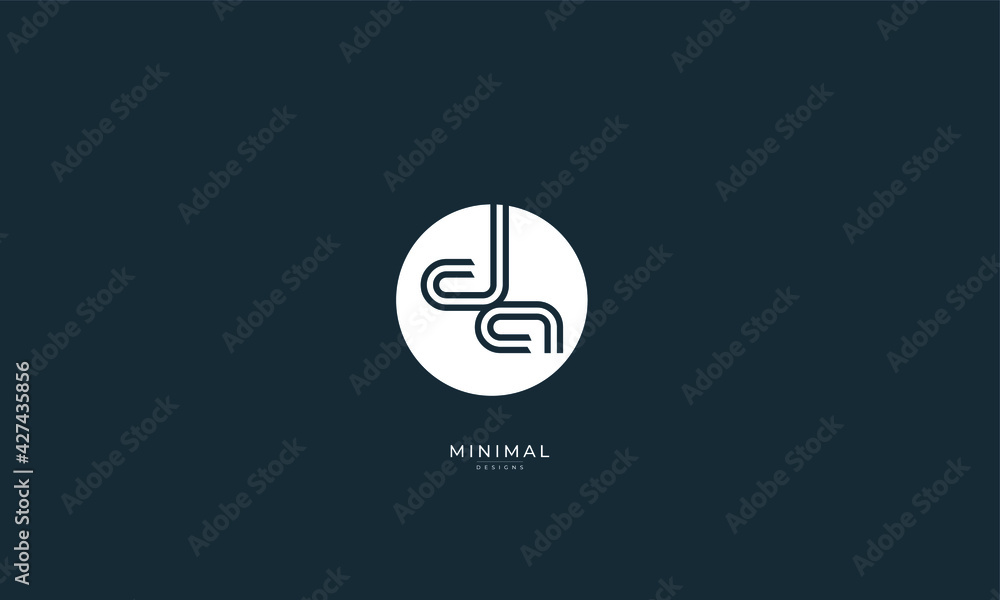 Alphabet letter icon logo DA Alphabet letter icon logo DA