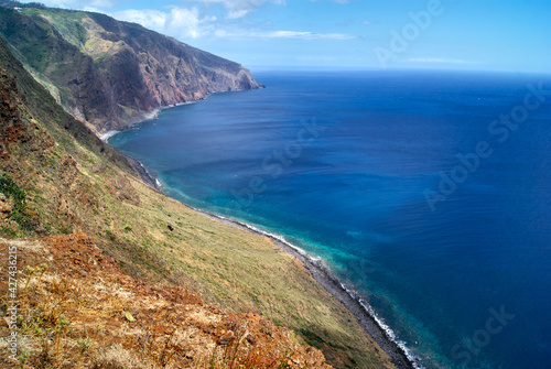 madeira island coastline bay, view to atlantic ocean © guilherme