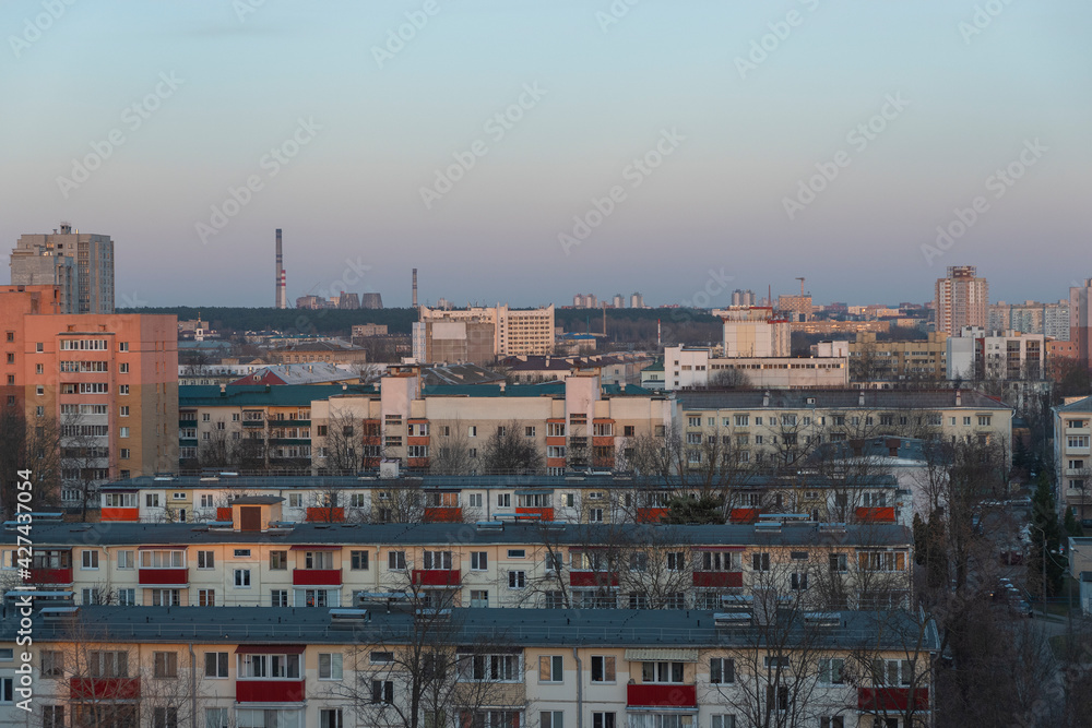 Minsk roofs of houses