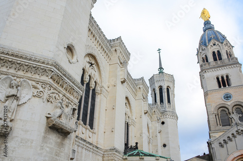 Lyon, France - October 25, 2019: The Basilica of Notre-Dame de Fourviere (La Basilique Notre Dame de Fourviere) © Andrey