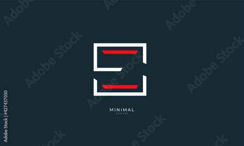 Alphabet letter icon logo CE or EC or EE