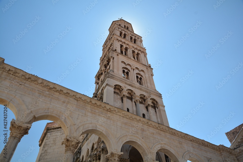 Diocletian was a Roman emperor who built a palace in Split, Dalmatia, Croatia, and today it forms about half of the old town